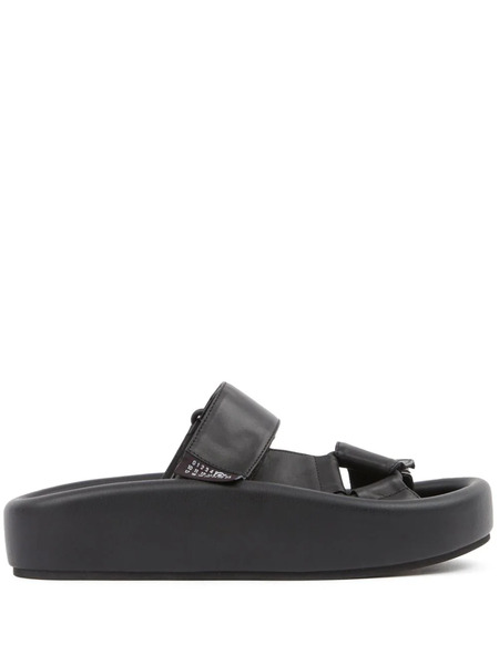  Mm6 Maison Margiela Webbing Leather Sandals - Black 