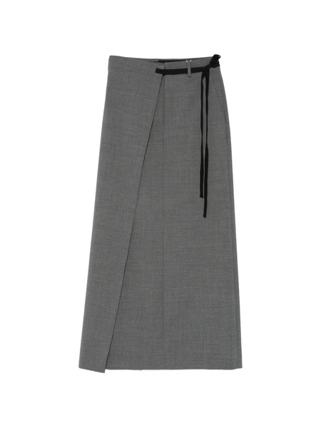  Mm6 Maison Margiela Wrap-tie Maxi Skirt - Grey 