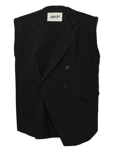  Mmam Double-breasted Waistcoat - Black 