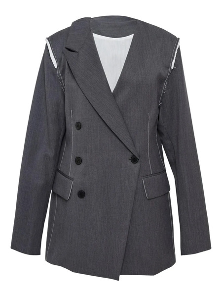  Mmam Origami Double-breasted Blazer - Grey 