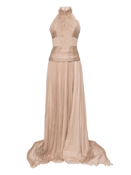  M.marquise Irene Bead-embellished Gown - Neutrals 