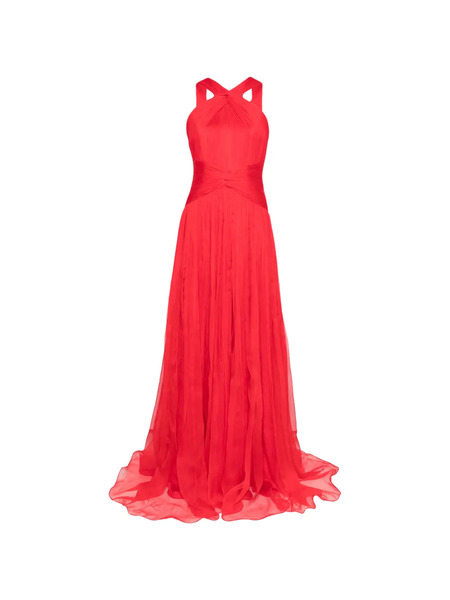  M.marquise Mayla Twisted Halterneck Maxi Dress - Red 