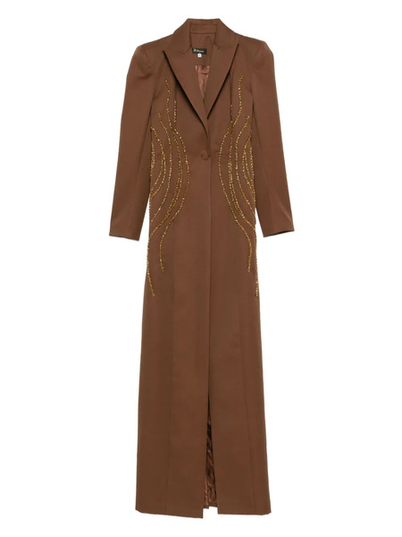  M.marquise Roana Bead-embellished Coat - Brown 