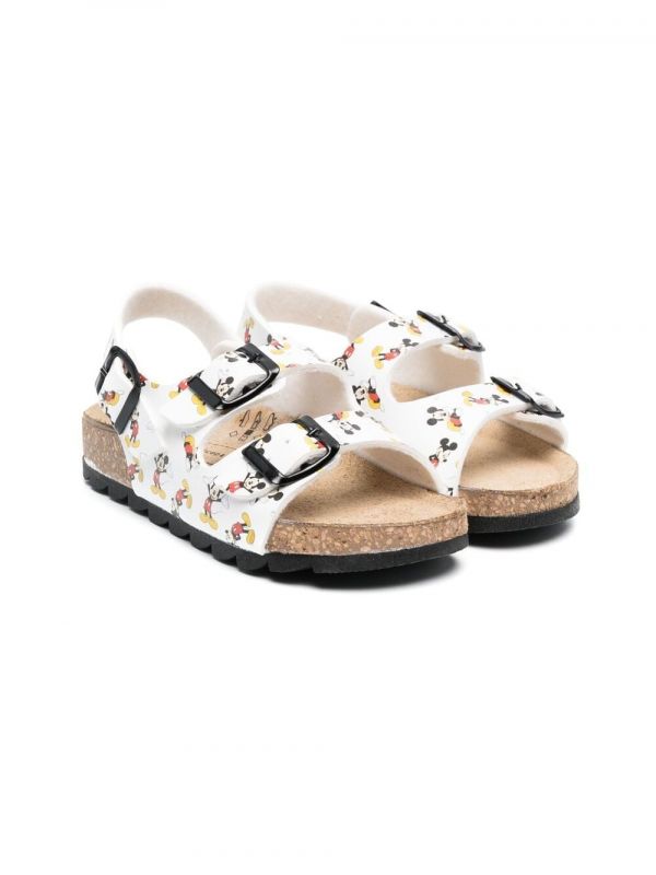  Moa Kids Mickey Mouse-print Sandals - White 