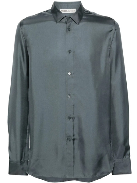  Modes Garments Lightweight Silk Shirt - Grey 