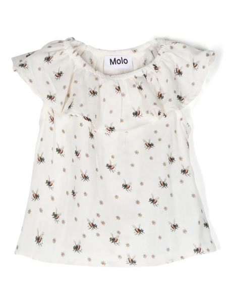  Molo Bees-print Sleeveless Top - Neutrals 