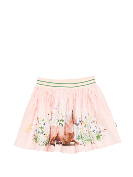  Molo Brenda Floral Animal Skirt - Pink 