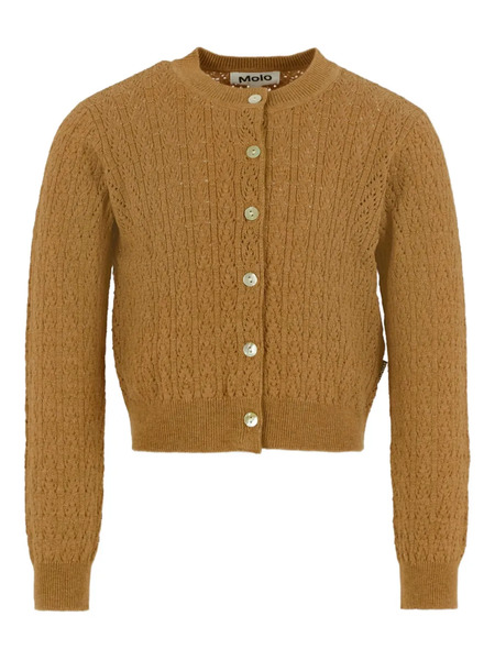  Molo Cable-knit Buttoned Cardigan - Brown 