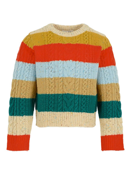  Molo Cable-knit Striped Sweater - Yellow 