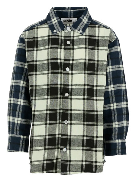  Molo Check-pattern Long-sleeve Shirt - Green 