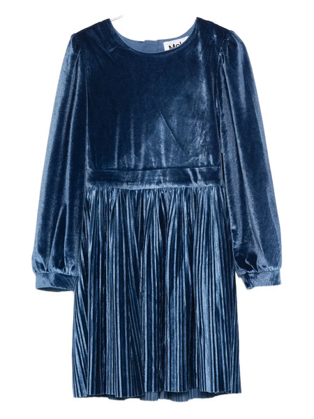  Molo Cyrilli Pleated Dress - Blue 