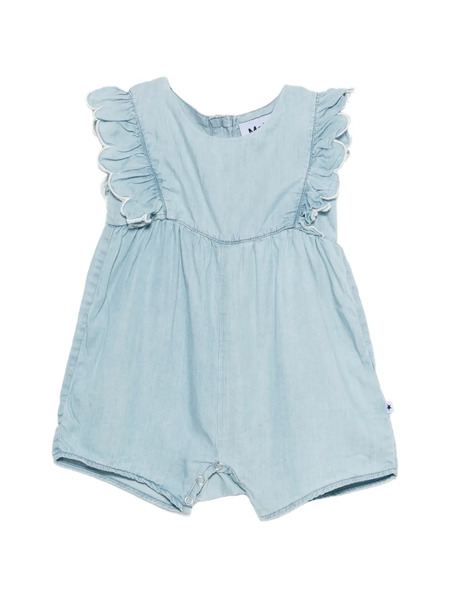  Molo Fernanda Ruffled-detail Romper - Blue 