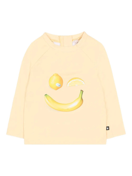  Molo Fruit-print Sun-protection Top - Yellow 