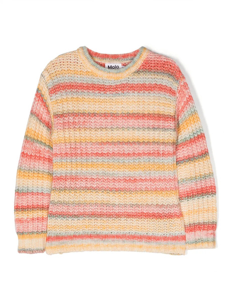  Molo Gaylen Striped Knitted Jumper - Orange 