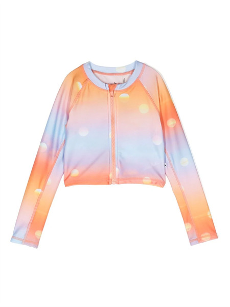  Molo Gradient-effect Zip Jacket - Orange 