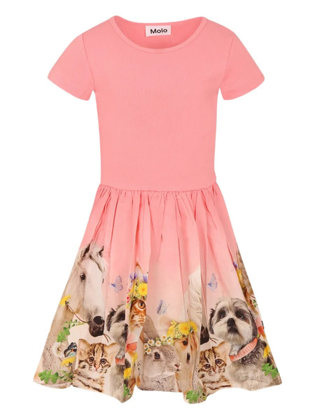  Molo Graphic-print Mini Dress - Pink 