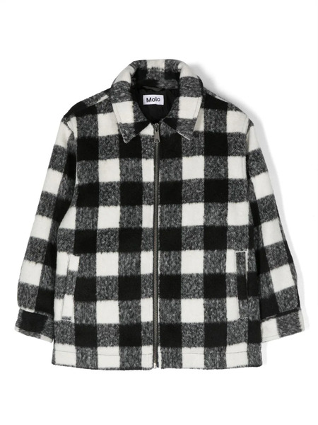  Molo Hasse Check-pattern Jacket - Black 