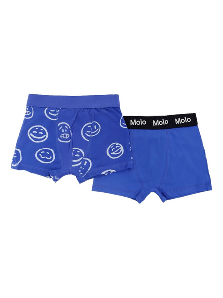  Molo Justin Smiley-face Boxers (pack Of Two) - Blue 