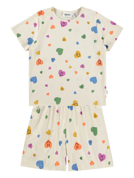  Molo Luvis Heart-print Smiley-face Pyjamas - 9499 Confetti Smiles 