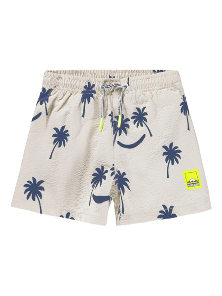  Molo Niko Palm-tree Print Swim Shorts - Neutrals 