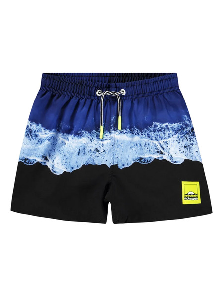 Molo Niko Wave-print Swim Shorts - Blue 