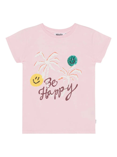  Molo Palm Tree-print T-shirt - Pink 