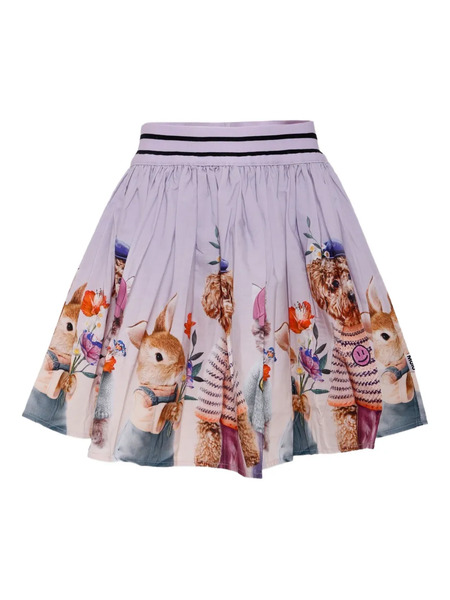  Molo Printed Flared Skirt - Purple 