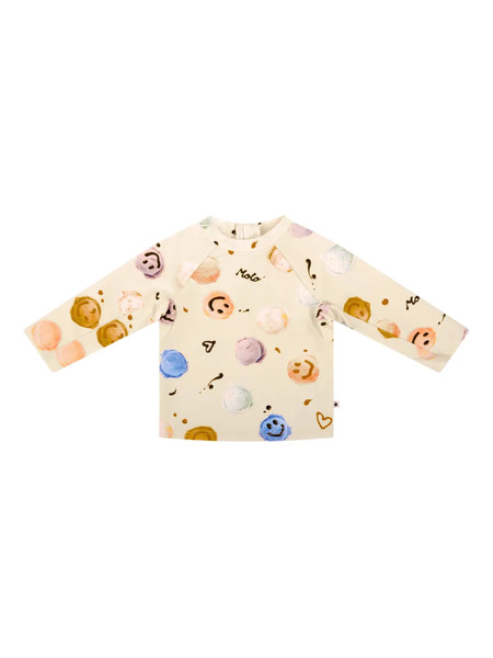  Molo Printed Long-sleeve Sun Protection Top - Neutrals 