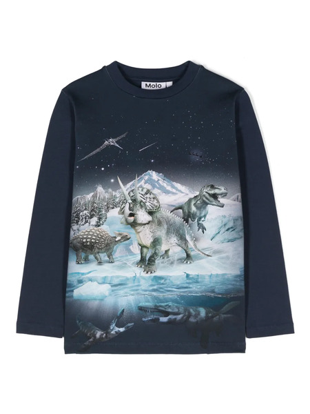  Molo Reif Graphic-print T-shirt - Blue 