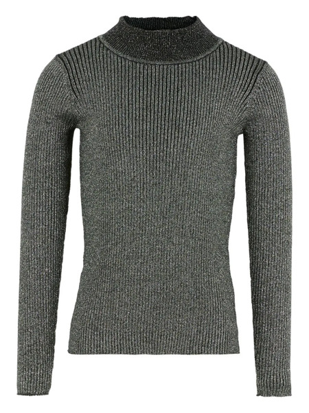  Molo Ribbed Mock-neck Sweater - Grey 