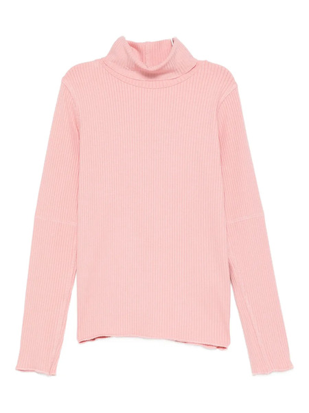  Molo Ribbed Turtleneck Top - Pink 