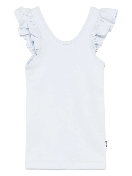  Molo Ruffle-trim Tank Top - Blue 