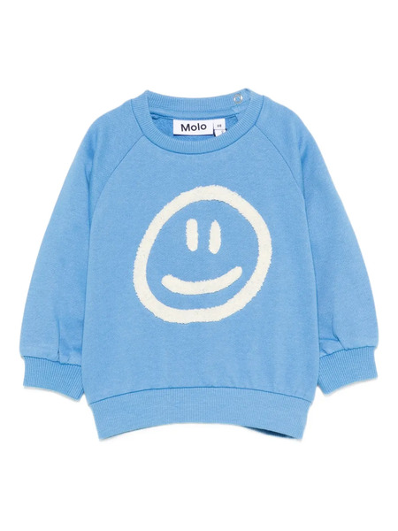  Molo Smiley-embellishment Sweatshirt - Blue 