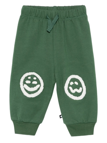  Molo Smiley-face Elasticated Trousers - Green 