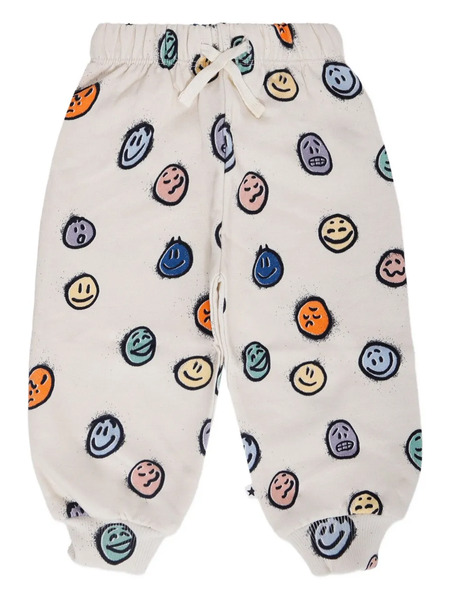  Molo Smiley-face Track Pants - Grey 