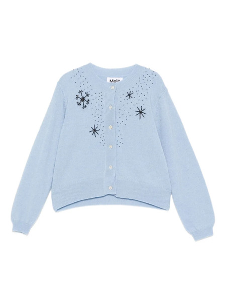  Molo Snowflake Embellished Ginny Cardigan - Blue 