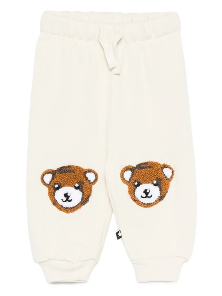  Molo Teddy-bear Embroidered Joggers - Neutrals 