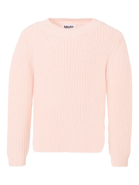  Molo Textured Round-neck Sweater - Pink 