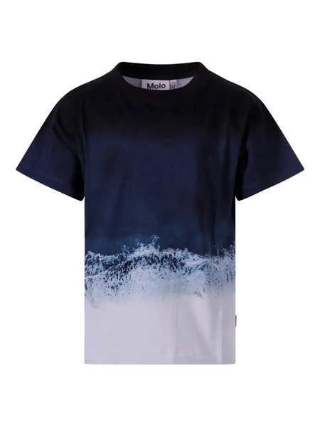  Molo Wave-print T-shirt - Blue 