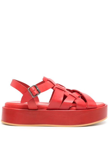  Moma Arizona Raw Leather Sandals - Red 