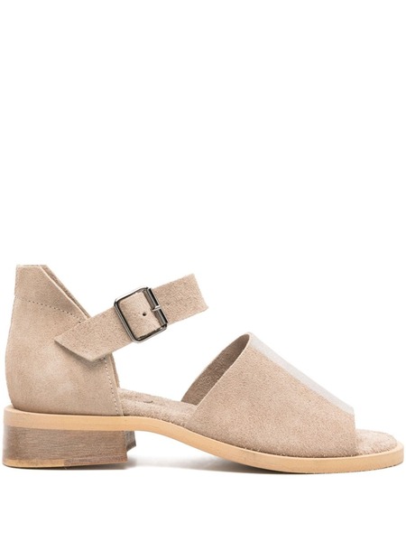  Moma Grinzato Suede Sandals - Neutrals 