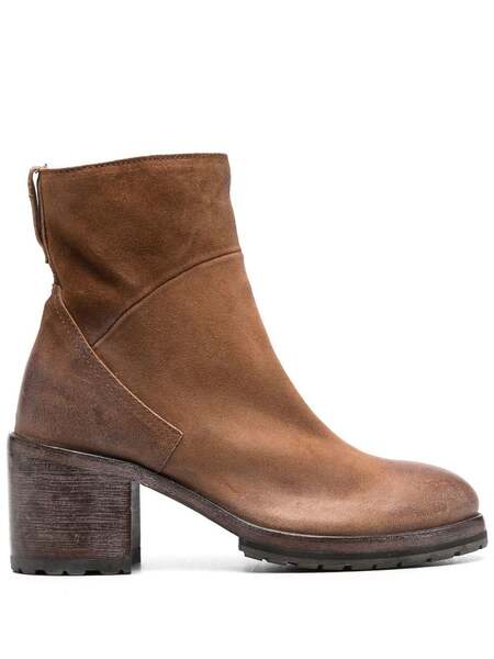  Moma 70mm Leather Ankle Boots - Brown 
