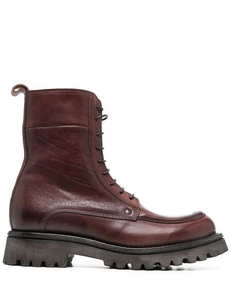  Moma 40mm Ridged Ankle Boots - Brown 