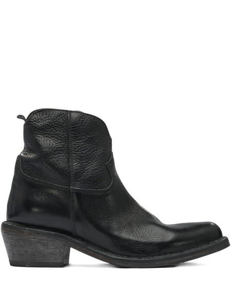  Moma 40mm Zip-fastening Leather Ankle Boots - Black 