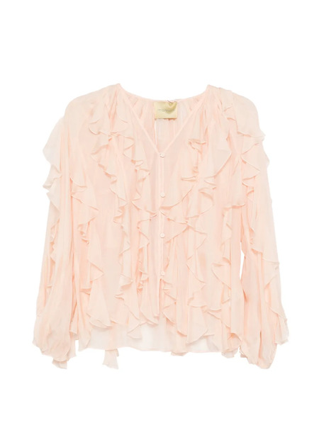  Momoni Canela Ruffled Blouse - Pink 