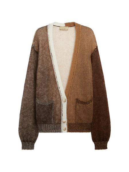  Momoni Cheroke Colour Block Cardigan - Brown 