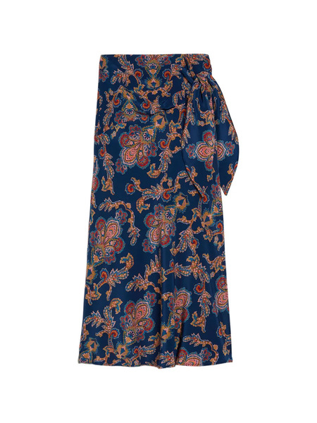  Momoni Dolores Printed Midi Skirt - Blue 
