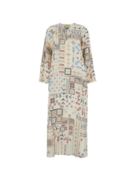  Momoni Geometric-pattern Maxi Dress - Neutrals 