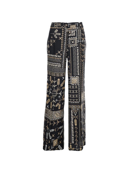  Momoni Geometric-pattern Trousers - Black 