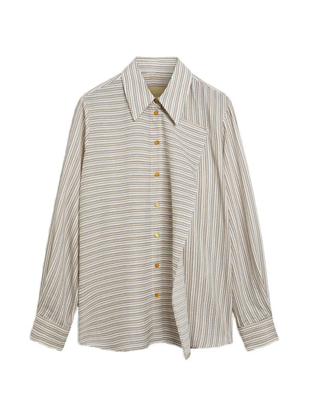  Momoni Lopez In Striped Shirt - White 
